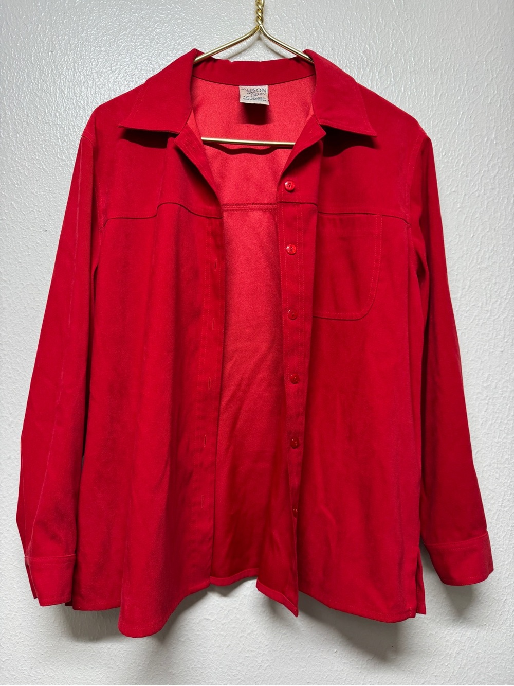 Allison Daley Red Lightweight Shirt Jacket